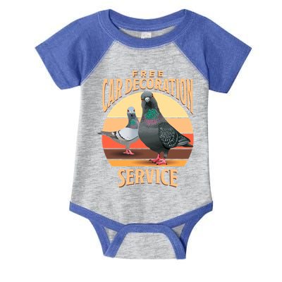 Funny Pigeon Car Decoration Service Infant Baby Jersey Bodysuit