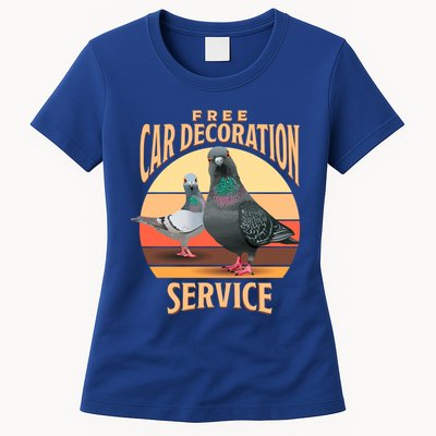 Funny Pigeon Car Decoration Service Womens T-Shirt