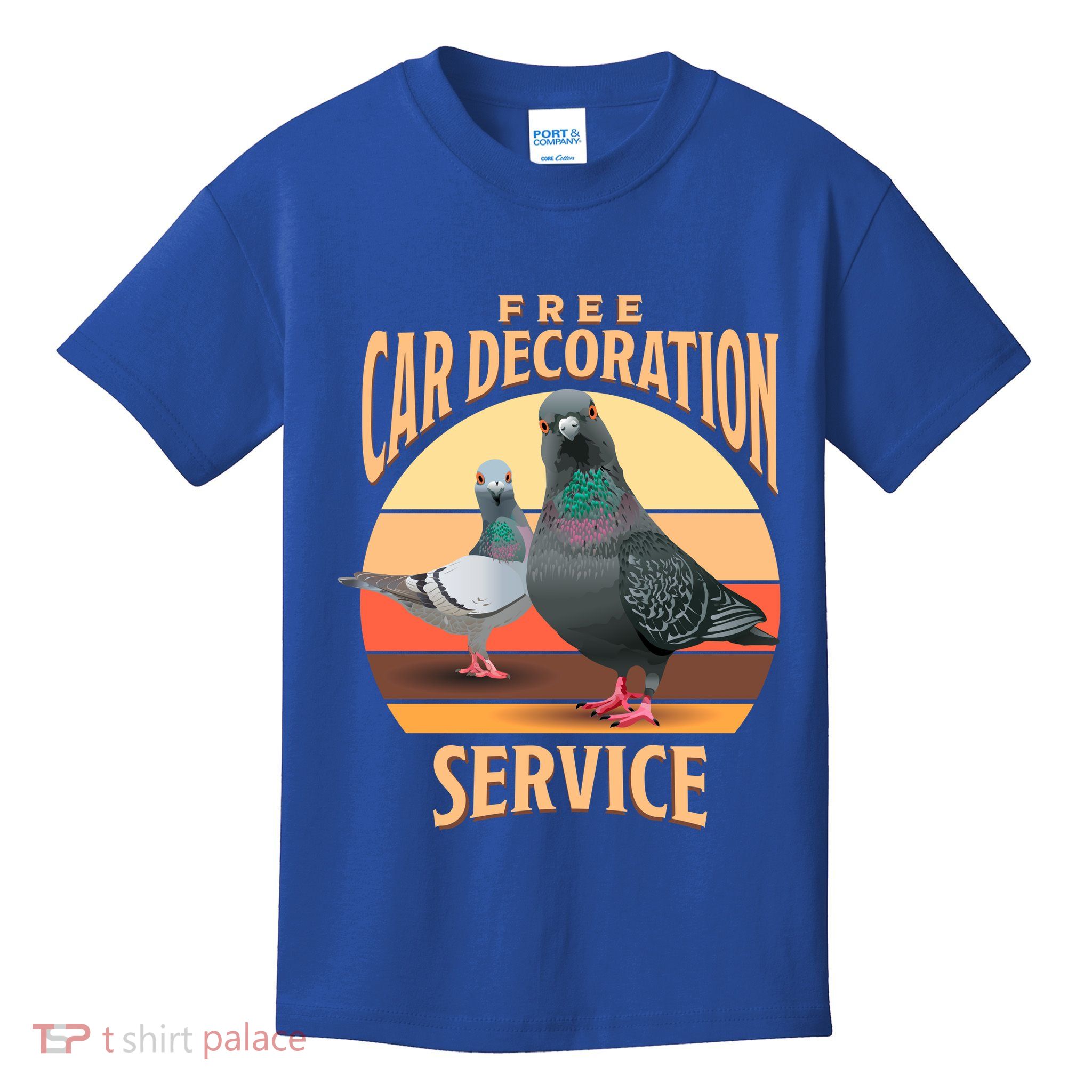 Funny Pigeon Car Decoration Service Kids T-Shirt