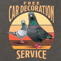 Funny Pigeon Car Decoration Service Cotton Canvas Backpack