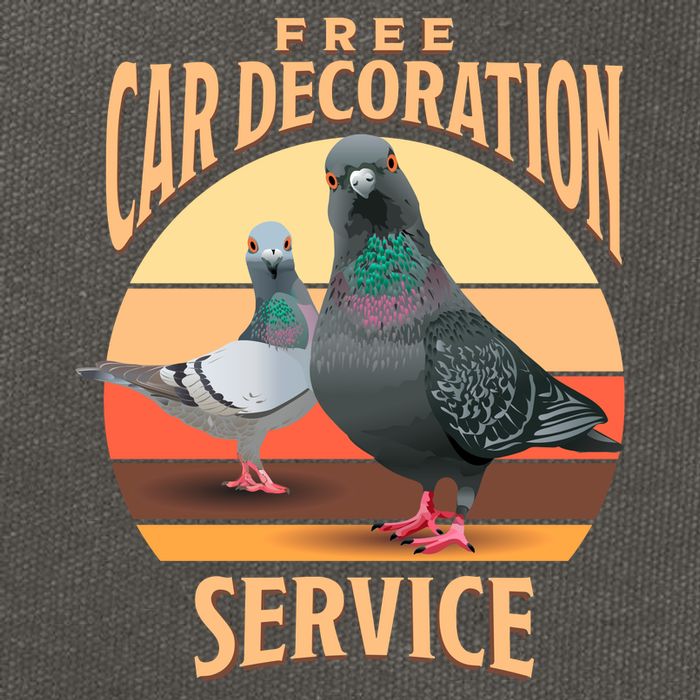 Funny Pigeon Car Decoration Service Cotton Canvas Backpack