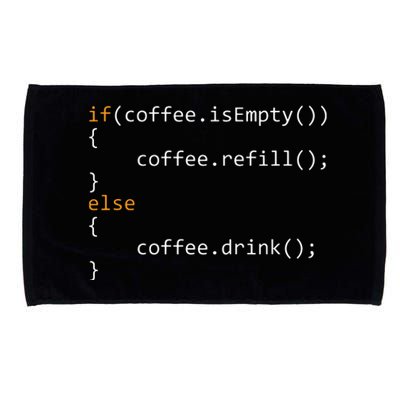 Funny Programmer Coffee Gift For Coders Microfiber Hand Towel