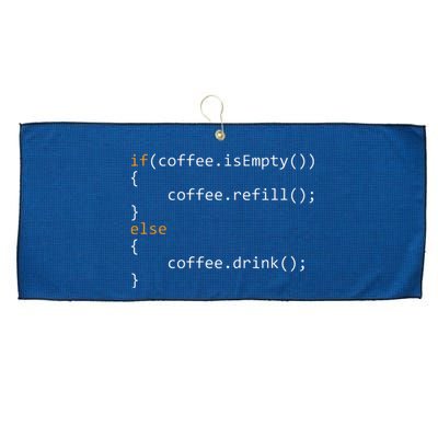 Funny Programmer Coffee Gift For Coders Large Microfiber Waffle Golf Towel