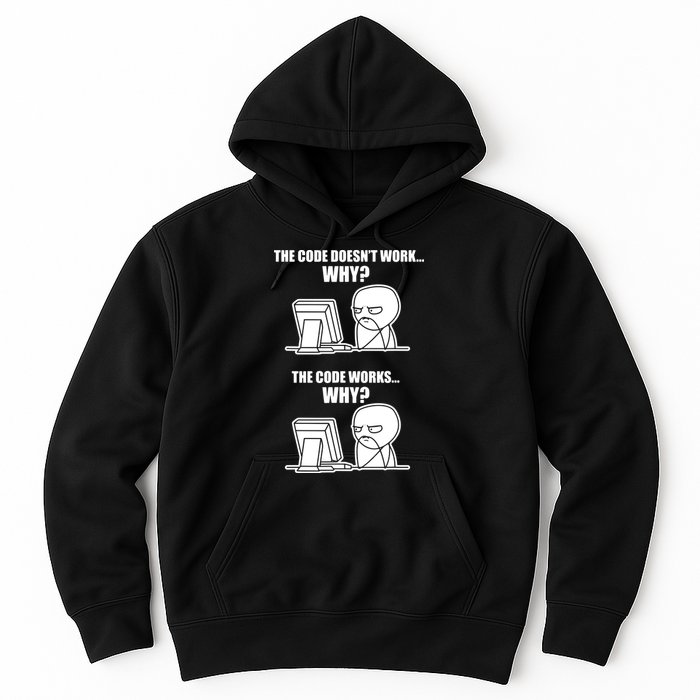 Funny Programmer Code Works Why Meme Tee Hoodie