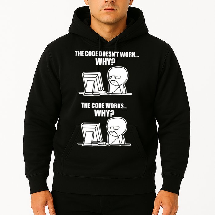 Funny Programmer Code Works Why Meme Tee Hoodie