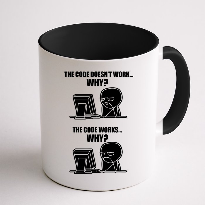 Funny Programmer Code Works Why Meme Tee Mug