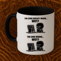 Funny Programmer Code Works Why Meme Tee Mug