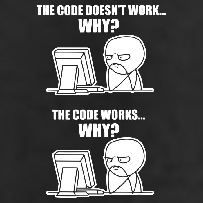 Funny Programmer Code Works Why Meme Tee Knit Cap Winter Beanie
