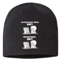 Funny Programmer Code Works Why Meme Tee Sustainable Beanie