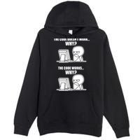 Funny Programmer Code Works Why Meme Tee Premium Pullover Hoodie