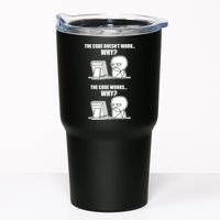 Funny Programmer Code Works Why Meme Tee Tumbler