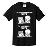 Funny Programmer Code Works Why Meme Tee Kids T-Shirt