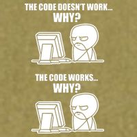 Funny Programmer Code Works Why Meme Tee Garment-Dyed Women's Muscle Tee