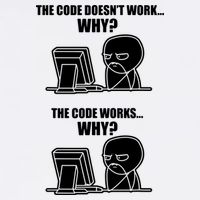 Funny Programmer Code Works Why Meme Tee Garment-Dyed Sweatshirt