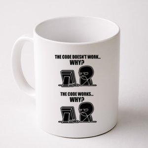 Funny Programmer Code Works Why Meme Tee Coffee Mug