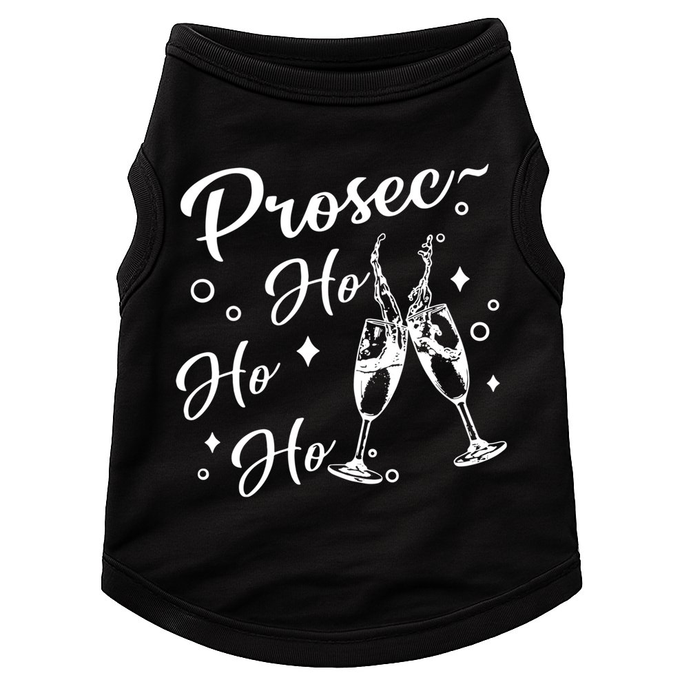 Funny Presecco Christmas Vacation Retro Prosec Ho Ho Ho Doggie Tank