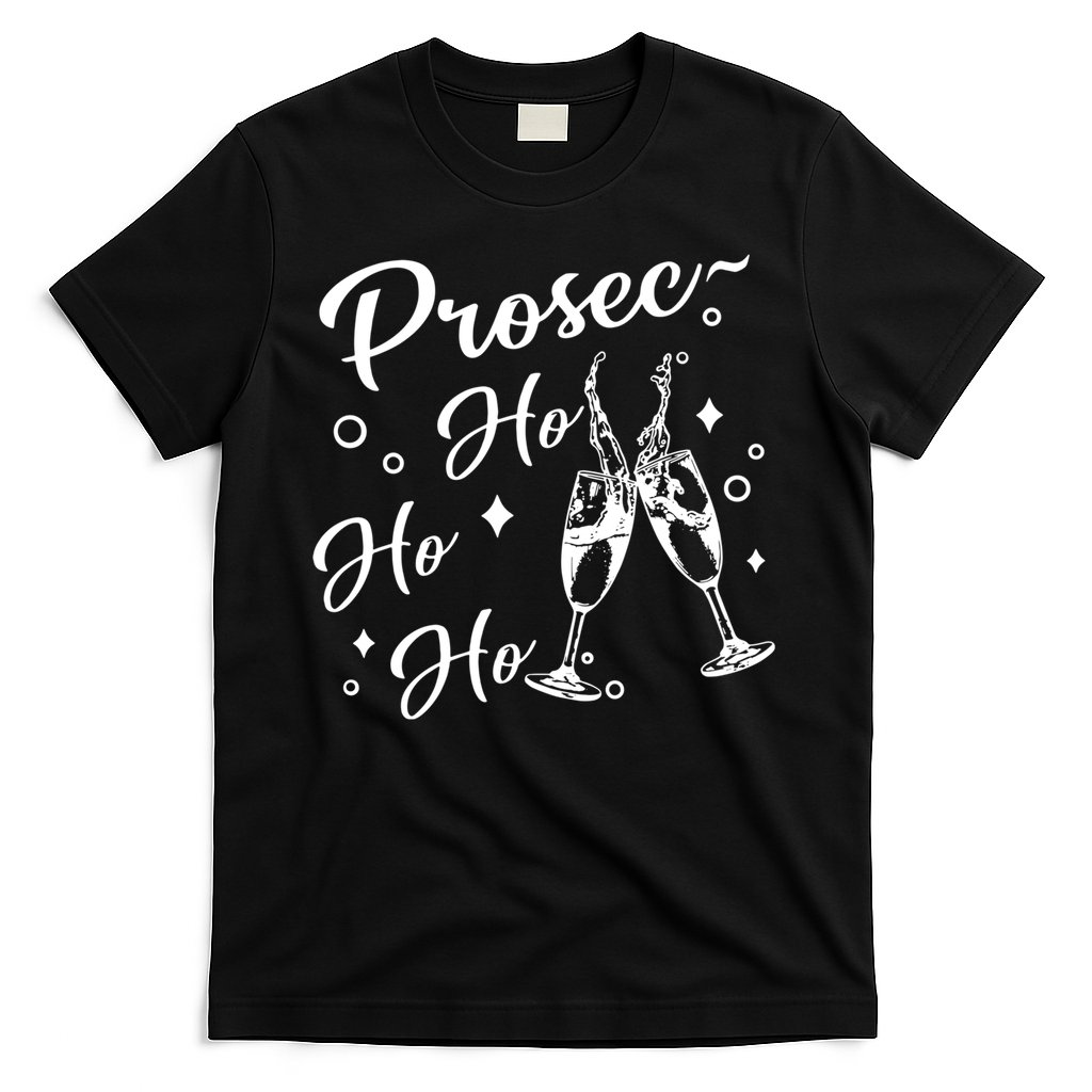 Funny Presecco Christmas Vacation Retro Prosec Ho Ho Ho T-Shirt