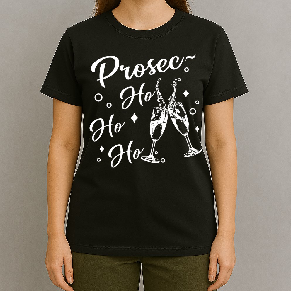Funny Presecco Christmas Vacation Retro Prosec Ho Ho Ho T-Shirt