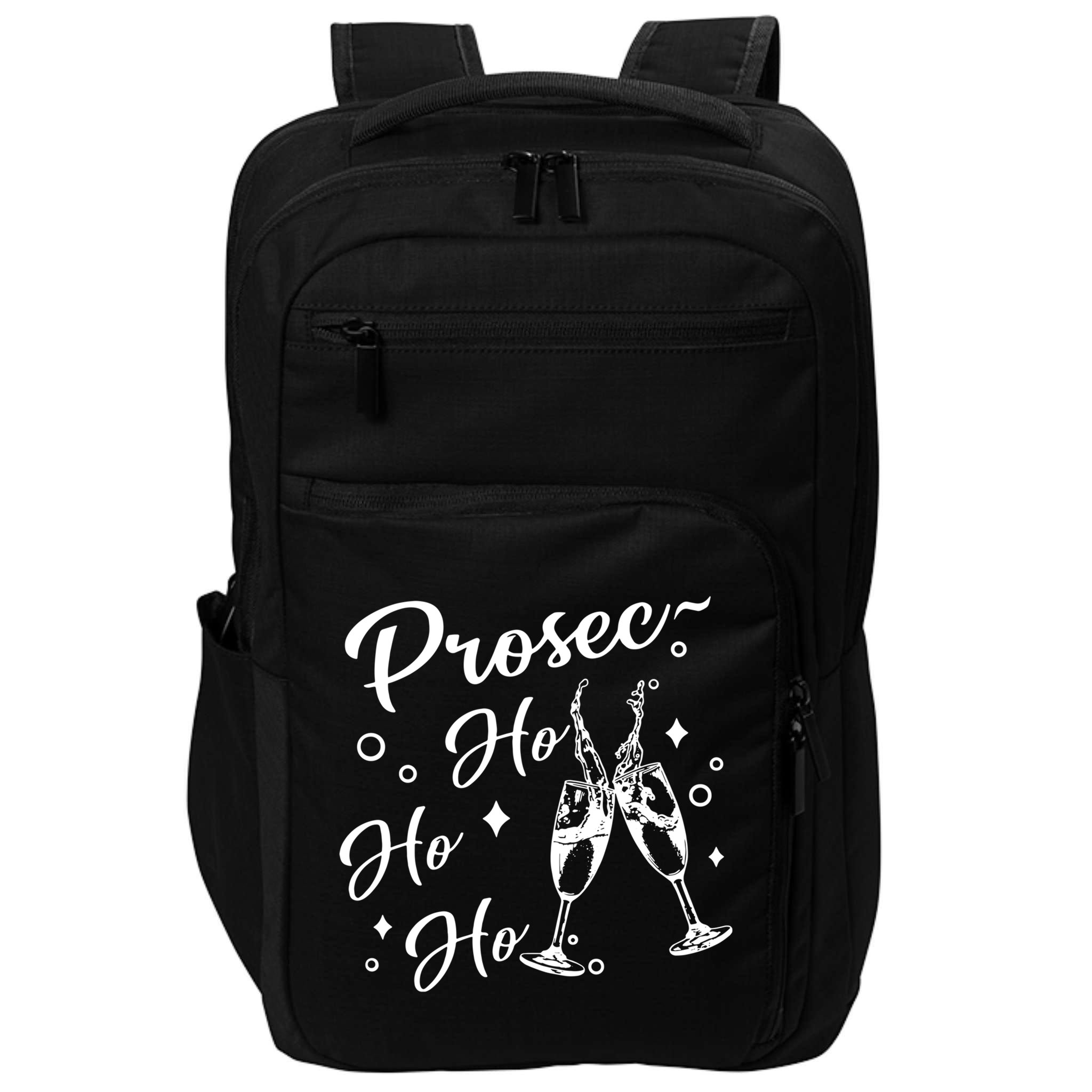 Funny Presecco Christmas Vacation Retro Prosec Ho Ho Ho Impact Tech Backpack