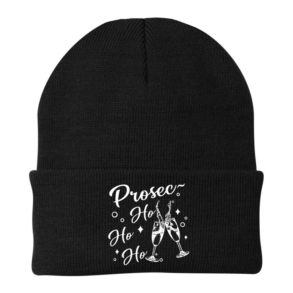 Funny Presecco Christmas Vacation Retro Prosec Ho Ho Ho Beanie