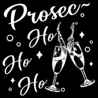 Funny Presecco Christmas Vacation Retro Prosec Ho Ho Ho Women's Crop Top Tee