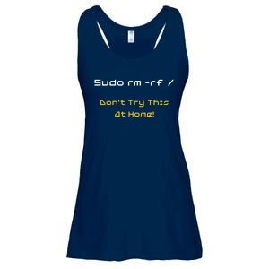 Funny Programmer Coding Code Coder Software Linux Sudo rm rf Ladies Essential Flowy Tank