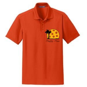 Fun Pickleball Cute Gift Happy Hour W/ Huge Pickleball Sunset Cute Gift Dry Zone Grid Polo