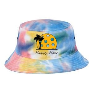 Fun Pickleball Cute Gift Happy Hour W/ Huge Pickleball Sunset Cute Gift Tie Dye Newport Bucket Hat