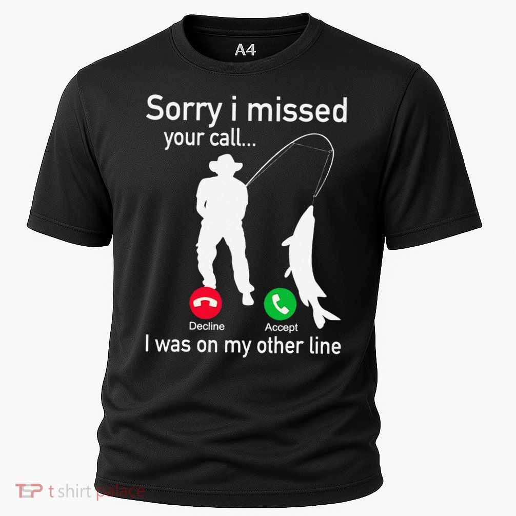 Fishing Phone Call With Fishing Line Funny Fish Fisherman Performance Shirt