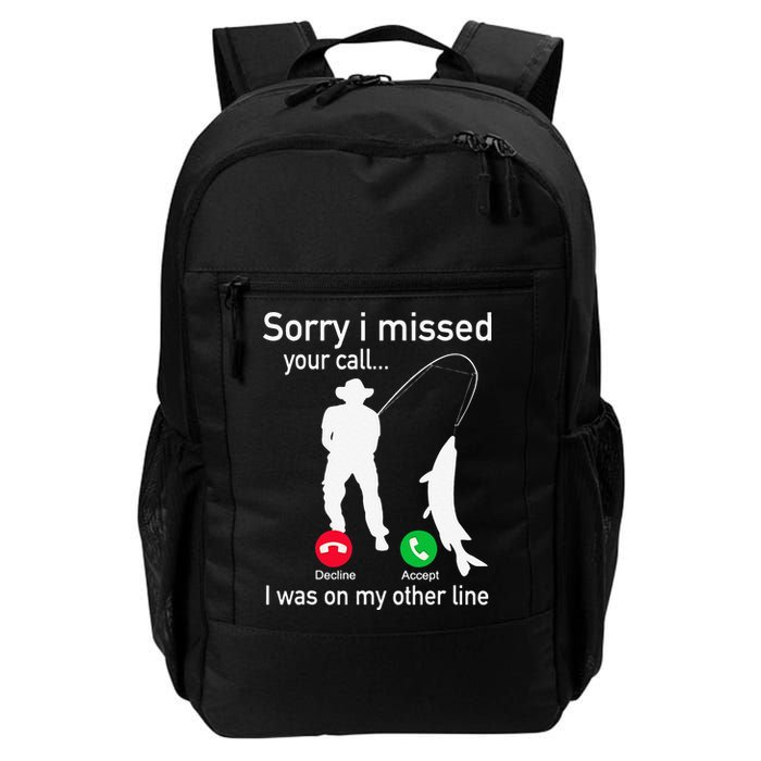 Fishing Phone Call With Fishing Line Funny Fish Fisherman Backpack