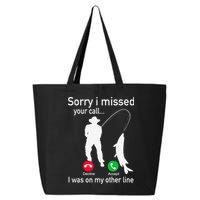 Fishing Phone Call With Fishing Line Funny Fish Fisherman 25L Jumbo Tote