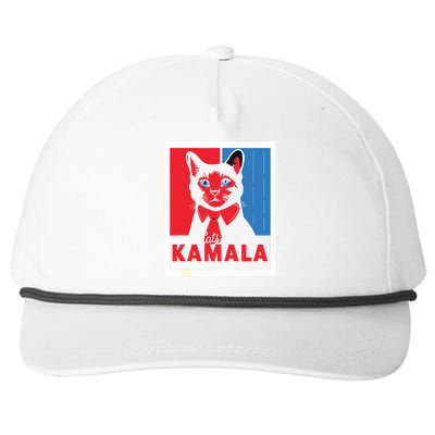 Funny Political Cats For Kamala Feline Lover Supporter Snapback Five-Panel Rope Hat