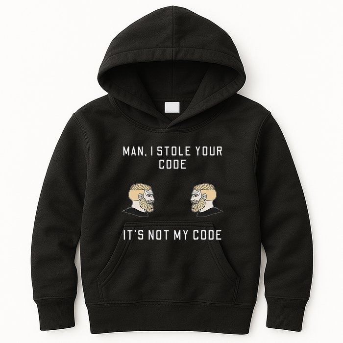 Funny Programmer Codding Meme I Stole Your Code Kids Hoodie