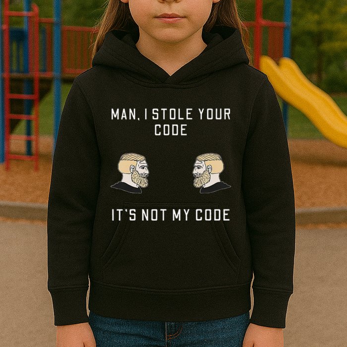 Funny Programmer Codding Meme I Stole Your Code Kids Hoodie