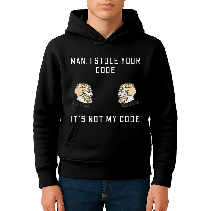 Funny Programmer Codding Meme I Stole Your Code Kids Hoodie