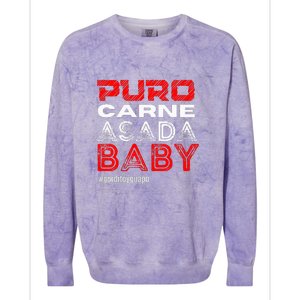 Funny Puro Carne Asada Baby Gorditoyguapo Colorblast Crewneck Sweatshirt