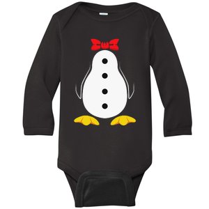 funny Penguin Costume Tuxedo Halloween Gift Baby Long Sleeve Bodysuit