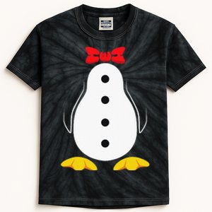 funny Penguin Costume Tuxedo Halloween Gift Kids Tie-Dye T-Shirt