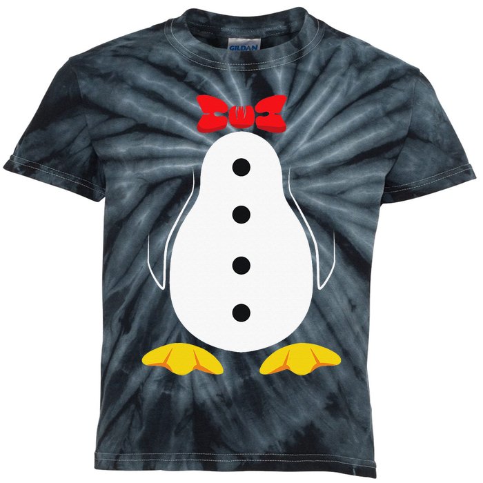 funny Penguin Costume Tuxedo Halloween Gift Kids Tie-Dye T-Shirt