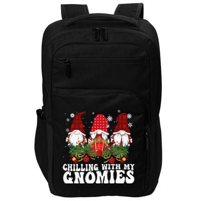 Festive Plaid Christmas Gnomes Spread Holiday Cheer Impact Tech Backpack