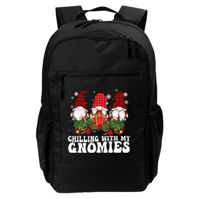 Festive Plaid Christmas Gnomes Spread Holiday Cheer Daily Commute Backpack