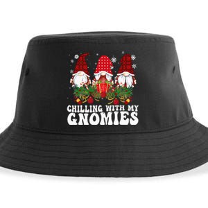 Festive Plaid Christmas Gnomes Spread Holiday Cheer Sustainable Bucket Hat