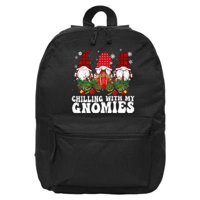 Festive Plaid Christmas Gnomes Spread Holiday Cheer 16 in Basic Backpack