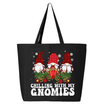 Festive Plaid Christmas Gnomes Spread Holiday Cheer 25L Jumbo Tote