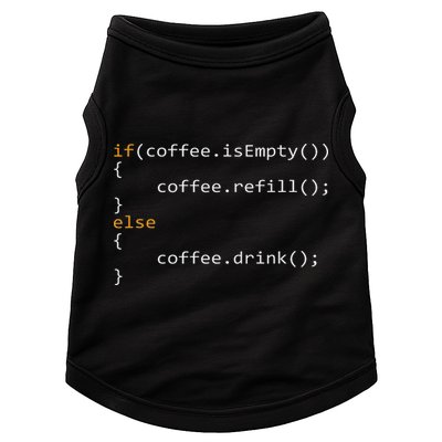 Funny Programmer Coffee Gift For Coders Doggie Tank