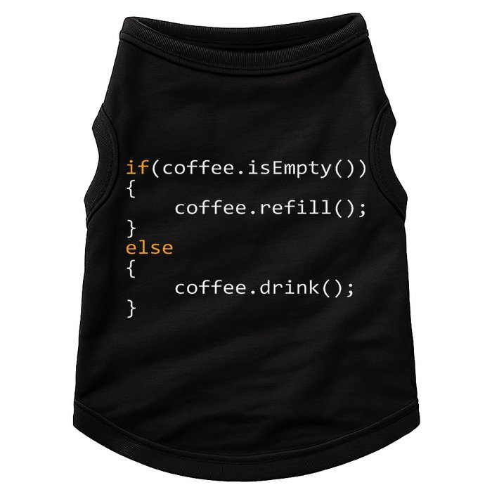 Funny Programmer Coffee Gift For Coders Doggie Tank