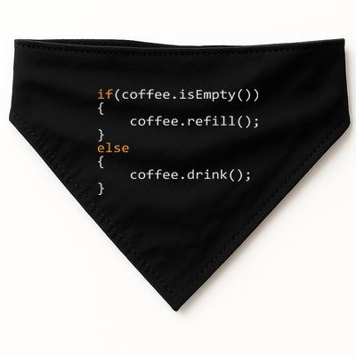 Funny Programmer Coffee Gift For Coders USA-Made Doggie Bandana