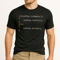 Funny Programmer Coffee Gift For Coders Cooling Performance Crew T-Shirt