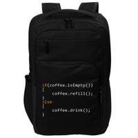 Funny Programmer Coffee Gift For Coders Impact Tech Backpack