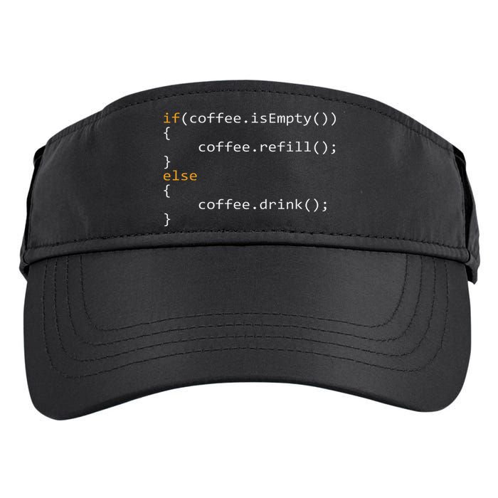 Funny Programmer Coffee Gift For Coders Adult Drive Performance Visor